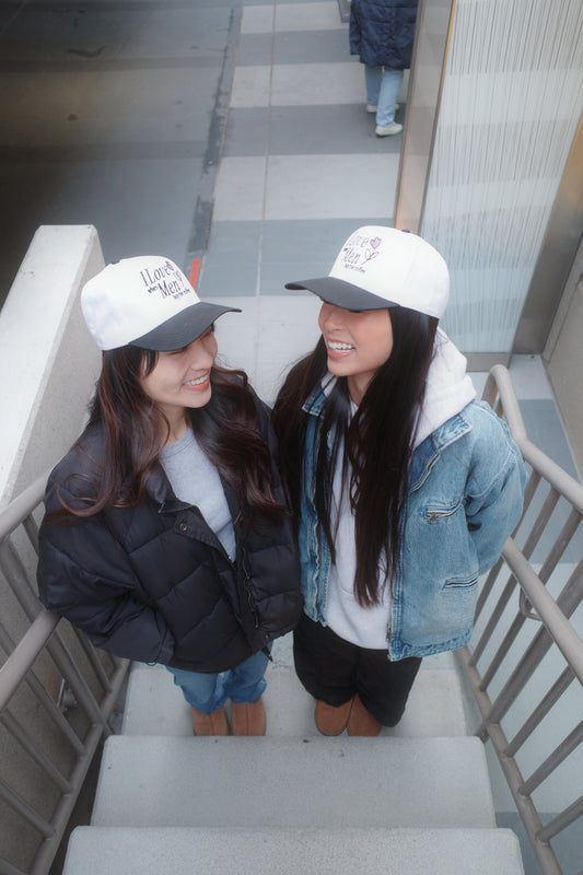 "I Love Men" Trucker Hat (Lilac x R&R) image 1